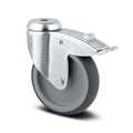 Swivel castor with total lock 125 mm