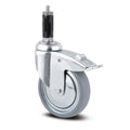 Swivel castor with total lock 125 mm