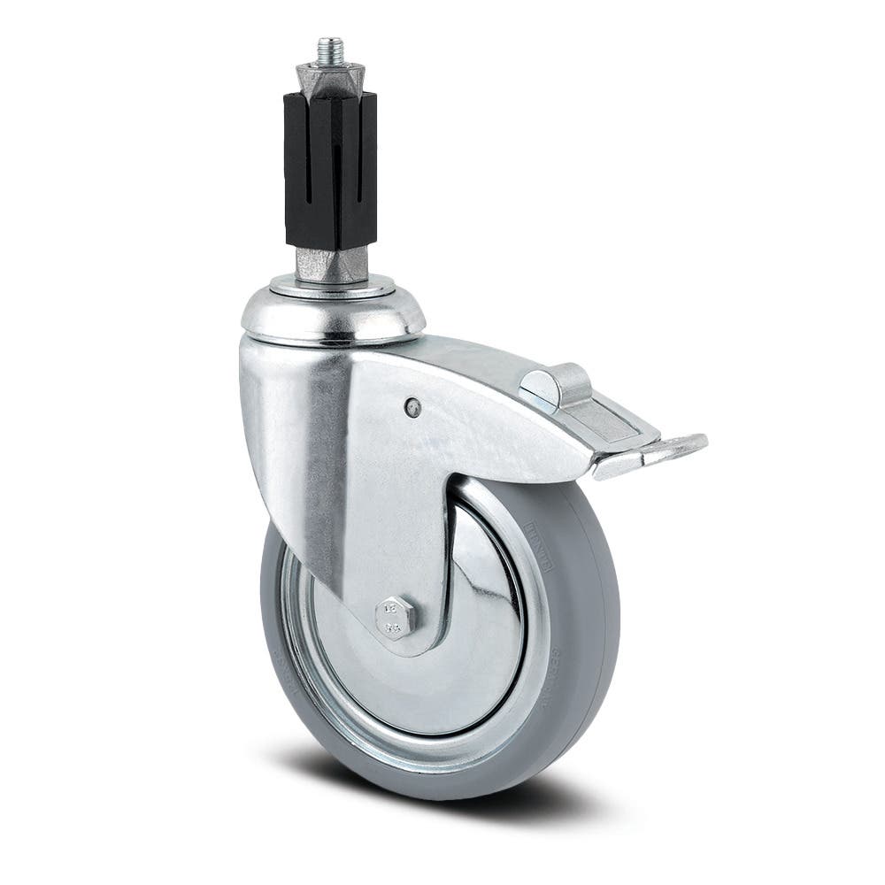 Swivel castor with total lock 100 mm
