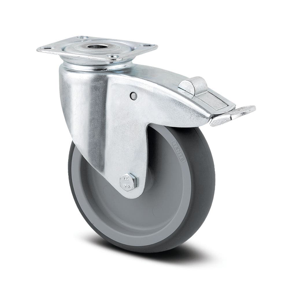 Swivel castor with total lock 75 mm